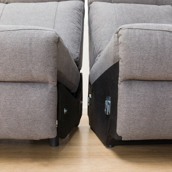 3P ELECTRIC SOFA WITH TABLE GRAZE FABRIC