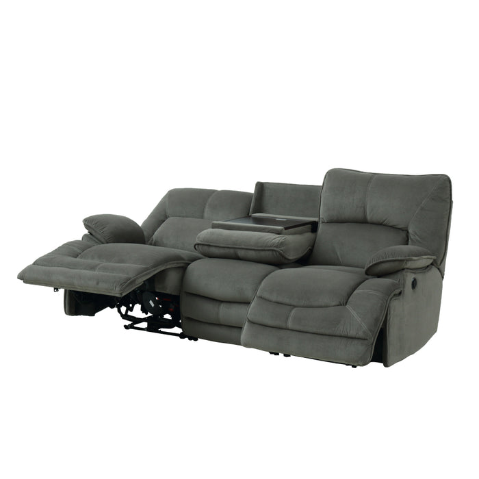 3SEATER ELECTRIC FABRIC SOFA HIT GY 2CS