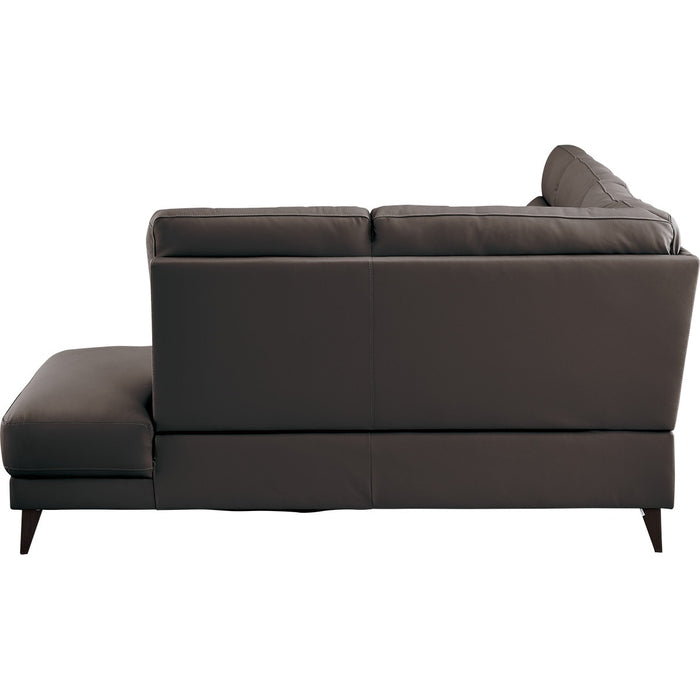 CORNER SOFA LB07 LEATHER LC DBR