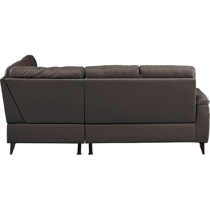 CORNER SOFA LB07 LEATHER LC DBR