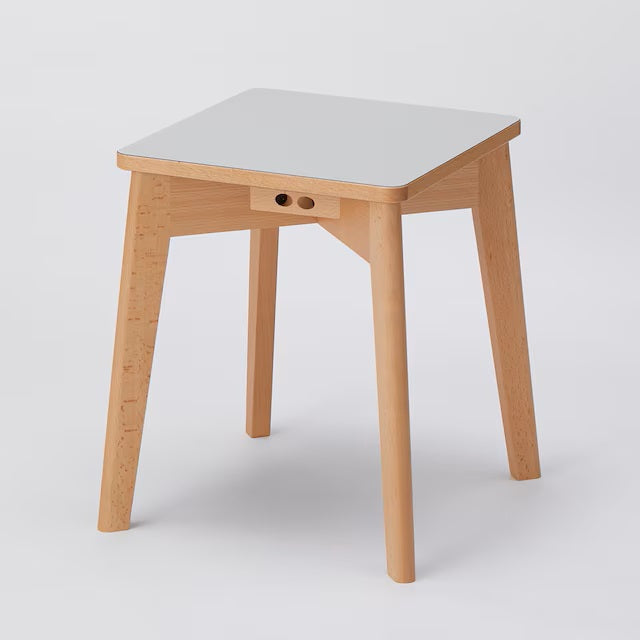 STACKING STOOL BD005 GY/LBR