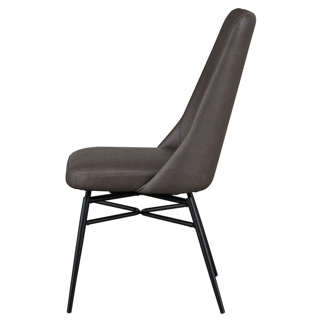 DINING CHAIR SW PVC DBR YA342