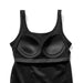 WOMENS SUPERCOOL RIBBED TANK TOP WITH BUILT IN CUP BKL