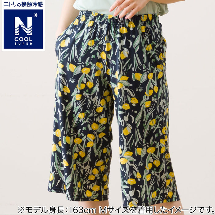 WOMENS SUPERCOOL THREE QUARTER LENGTH ROOMPANTS LEMON PATTERN M