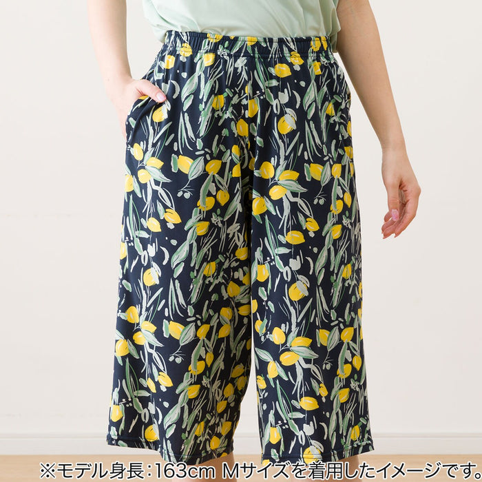 WOMENS SUPERCOOL THREE QUARTER LENGTH ROOMPANTS LEMON PATTERN M