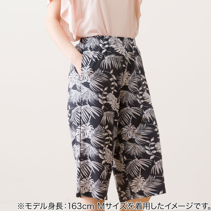 WOMENS SUPERCOOL THREE QUARTER LENGTH ROOMPANTS LEAF PATTERN M