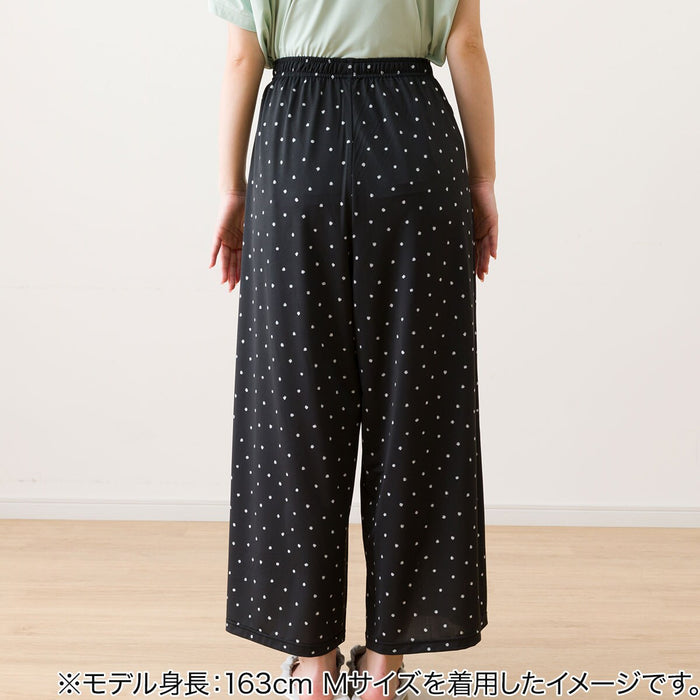 WOMENS COOL LONG LENGTH ROOM PANTS DOT PATTERN M