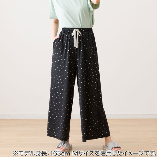 WOMENS COOL LONG LENGTH ROOM PANTS DOT PATTERN L