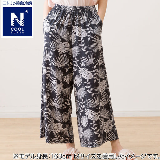 WOMENS COOL LONG LENGTH ROOM PANTS LEAF PATTERN M