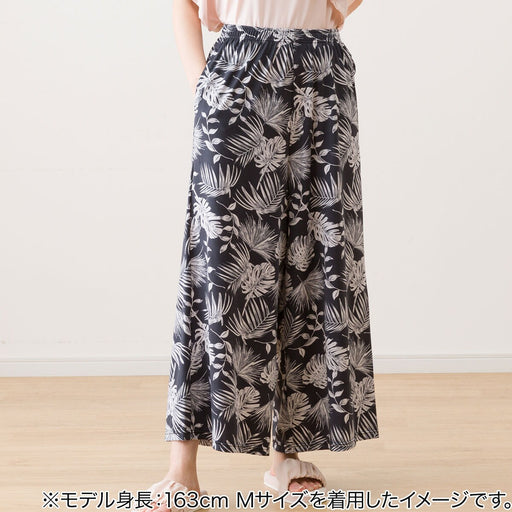 WOMENS COOL LONG LENGTH ROOM PANTS LEAF PATTERN M