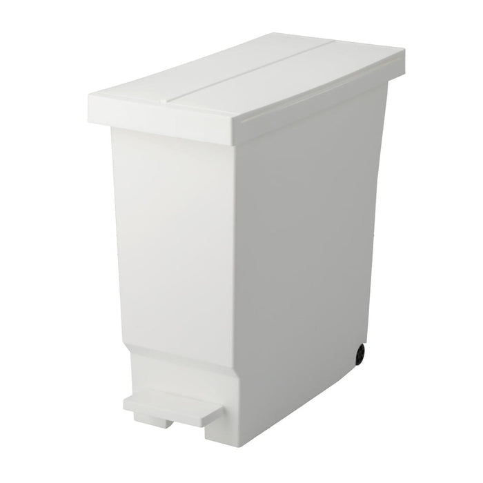 SIDE FLAP LID PEDAL PAIL 32L WH