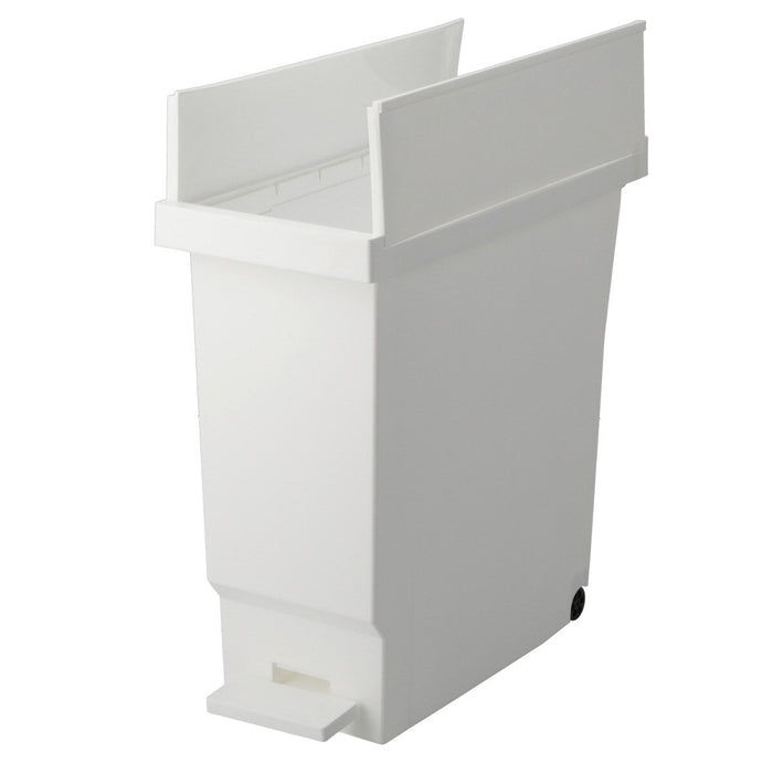 SIDE FLAP LID PEDAL PAIL 32L WH