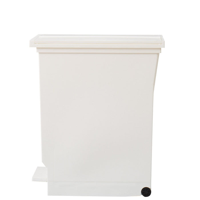 SIDE FLAP LID PEDAL PAIL 45L WH