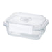 HEAT RESISTANT GLASS VACUUM STORAGE CONTAINER 650ML RECTANGULAR