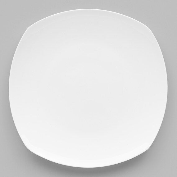 BONE CHINA 24CM SQ PLATE BC011