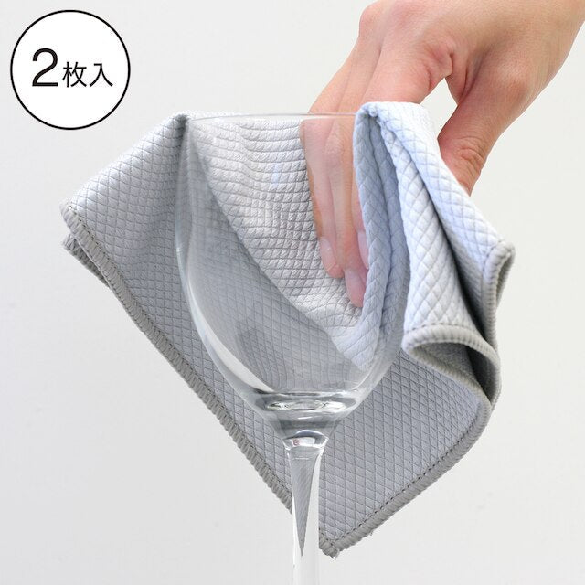 MICROFIBER KITCHEN CLOTH FOR GLASS GY 2P