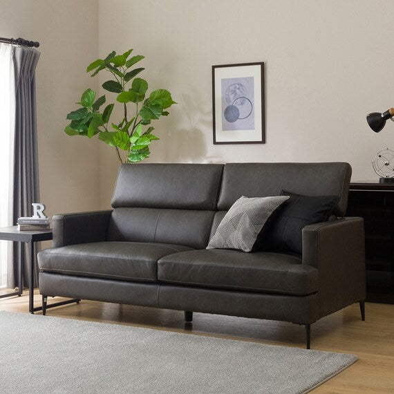 3P SOFA SATHERLA LEATHER-C2 DGY