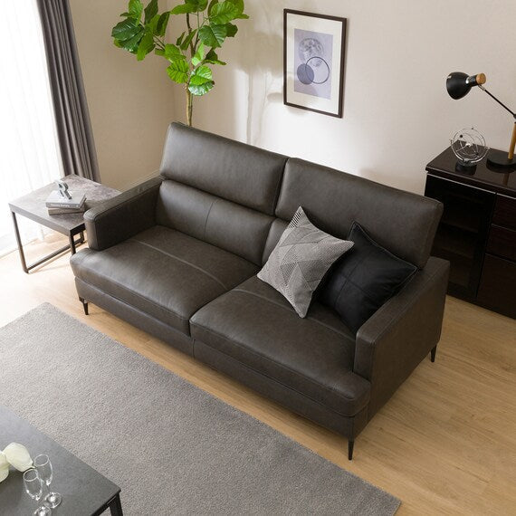 3P SOFA SATHERLA LEATHER-C2 DGY