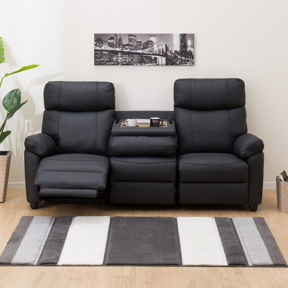 3P ELECTRIC SOFA WITH TABLE GRAZE2 BK