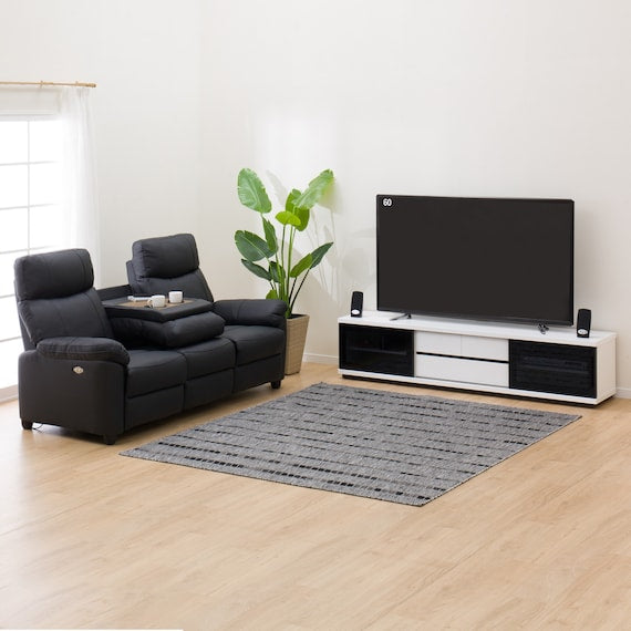 3P ELECTRIC SOFA WITH TABLE GRAZE2 BK