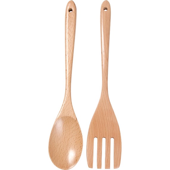 WOODEN SALAD SERVER 2P WP13-56N